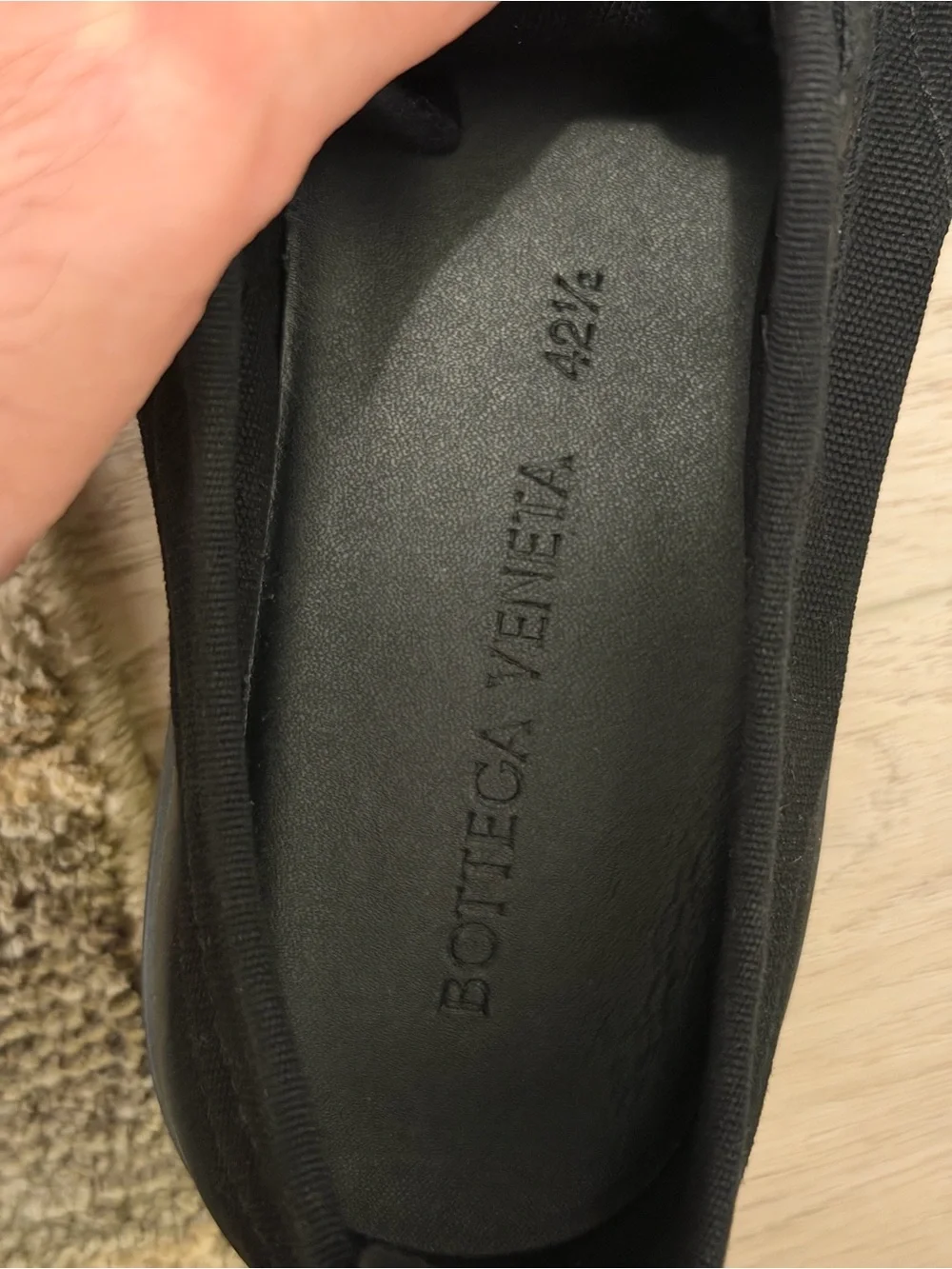Bottega Veneta Vulcan Black Canvas and Rubber sneakers (42.5 IT, 9.5 US)